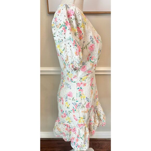 Yumi Kim Be The One Dress Mulberry Ivory Eyelet Size 10 - Picture 8 of 9